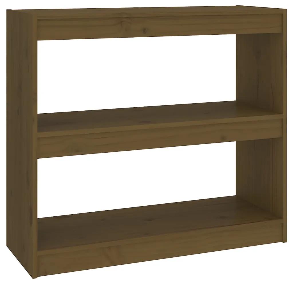 Libreria/divisorio miele 80x30x71,5 cm legno massello di pino