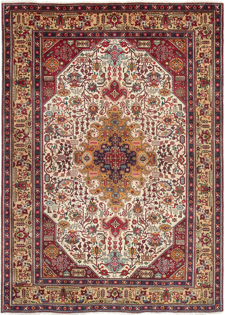 Tabriz Tappeto persiano 290x200 Beige (Iran) Annodato A Mano