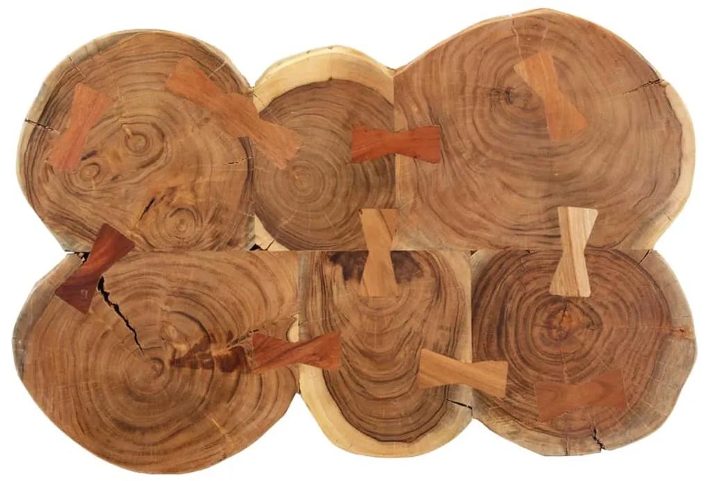 Tavolino 36 cm 6 tronchi in legno massello di acacia