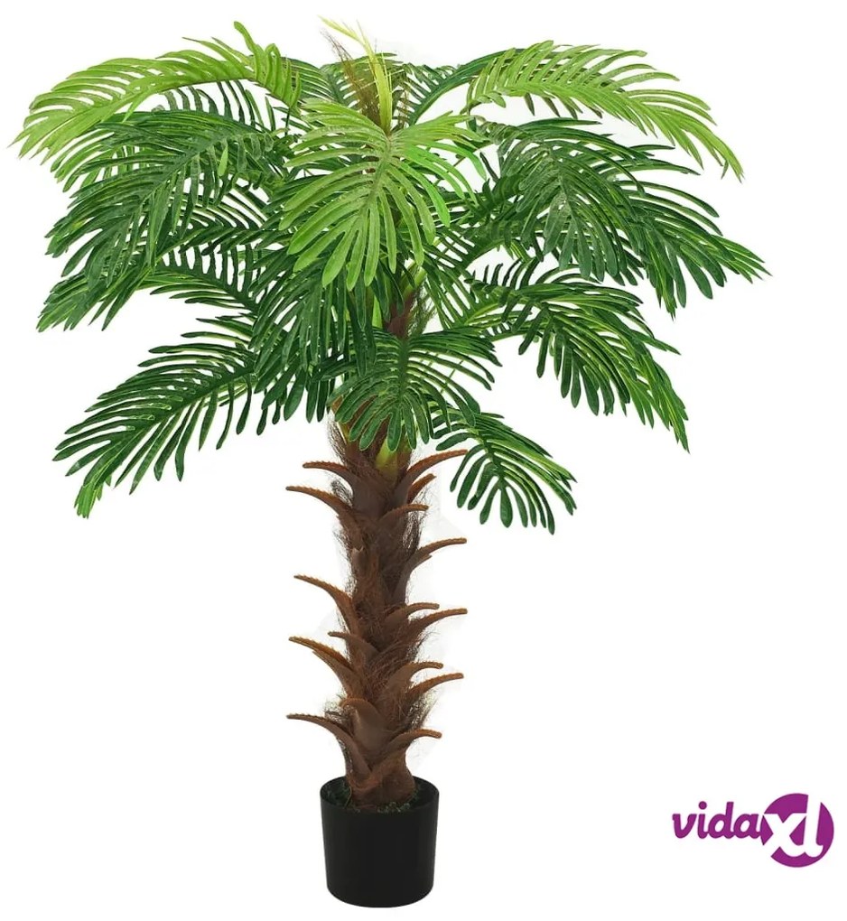 vidaXL Palma Cycas Artificiale con Vaso 140 cm Verde