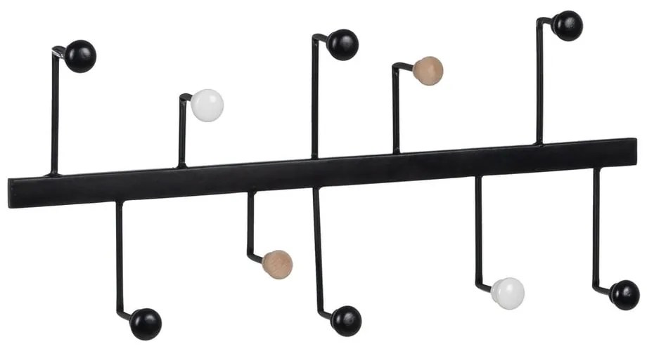 Appendiabiti da parete in metallo nero - Ixia