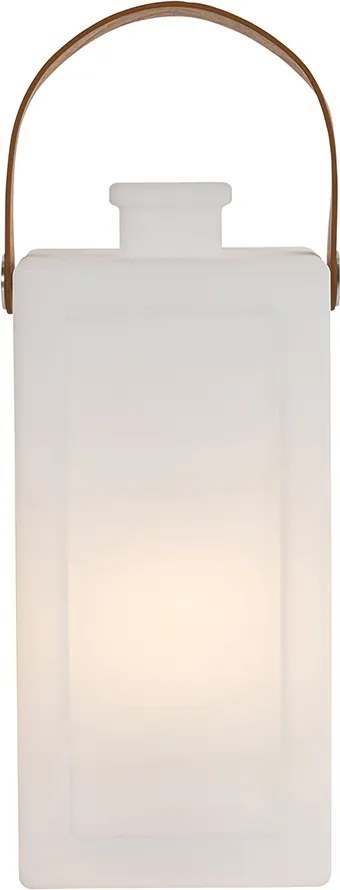 Lampada da tavolo moderna bianca effetto fiamma ricaricabile IP44 - Stard