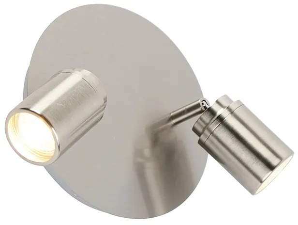 Faretto da bagno moderno in acciaio 2 luci IP44 - Ducha