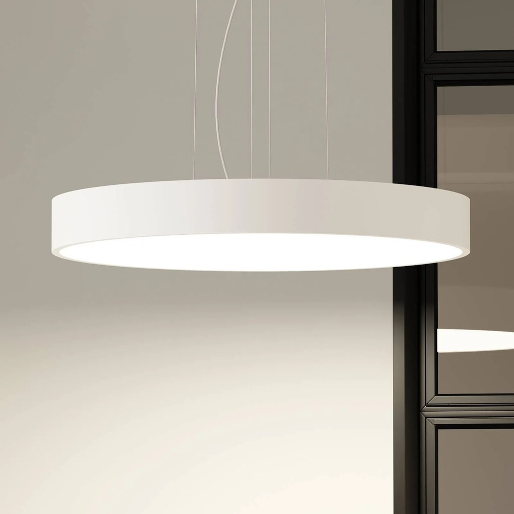 Arcchio Lampada LED a sospensione Noabelle, Ø 80 cm, bianco, metallo Noabelle Arcchio, dimmerabile, Bianco / Opale, Cucina, Metallo, Moderno