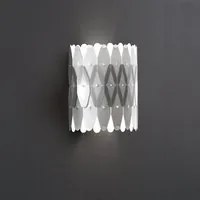 Applique Moderna Amanda 1 Luce In Polilux Silver Made In Italy