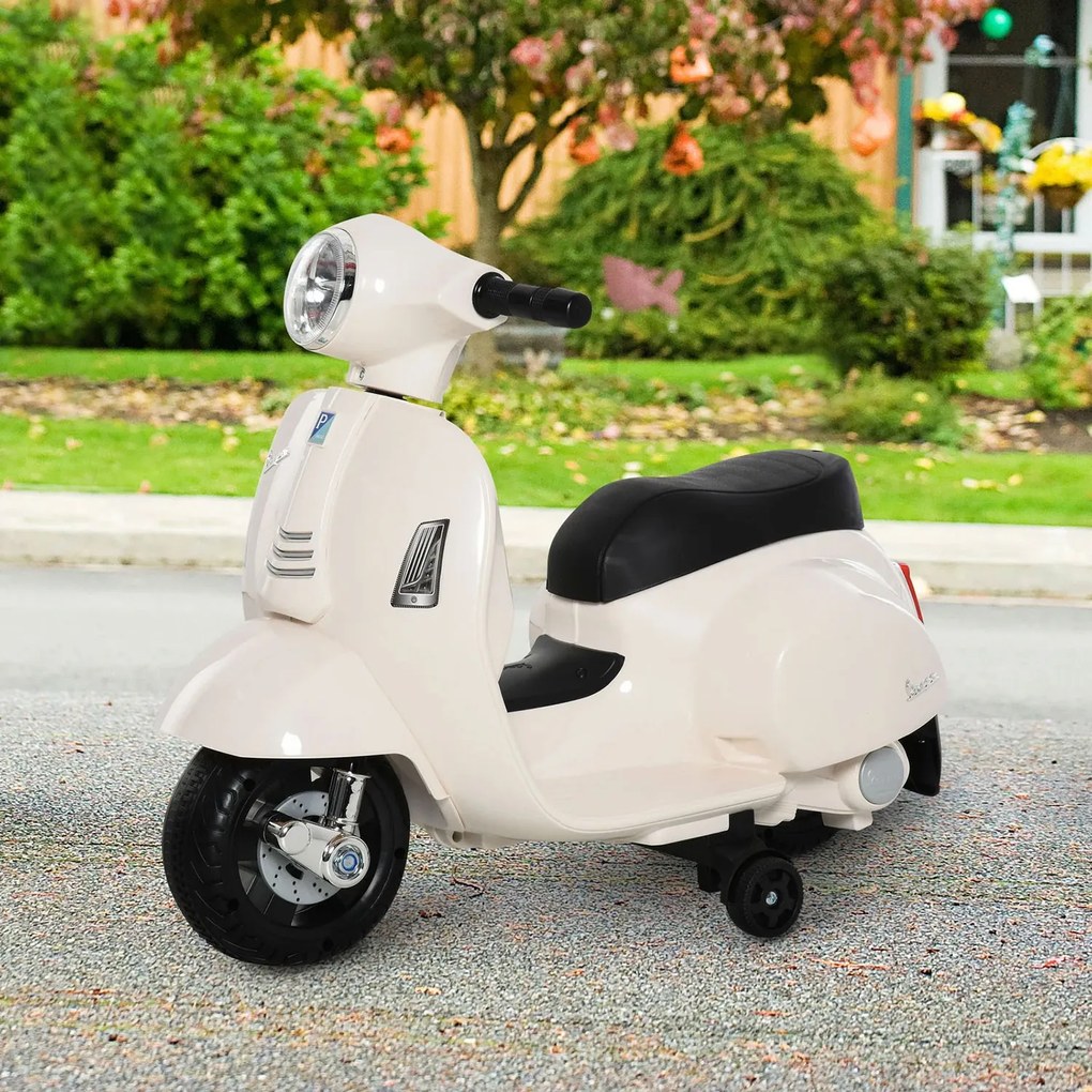 Scooter Elettrico per Bambini Licenza Ufficiale Piaggio Vespa Small 7,2V 2,5Ah Bianco...