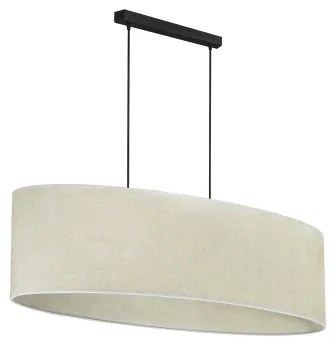 Duolla - Lampadario a sospensione con filo OVAL 2xE27/15W/230V grigio