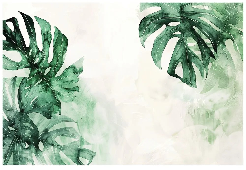Carta da parati – Foglie enormi di monstera