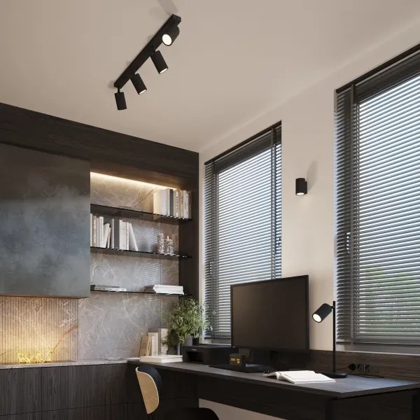 Brilagi - Lampada da parete CRESTO 1xGU10/10W/230V 10 cm nera