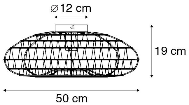 Lampada da soffitto retrò intelligente bianca incl. Wifi A60 - Lina