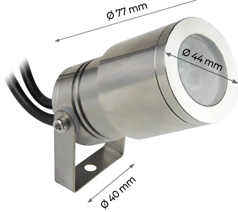 Faretto LED 5W RGB DMX512 per Piscine e Fontane IP68 CREE - Professional Colore RGB