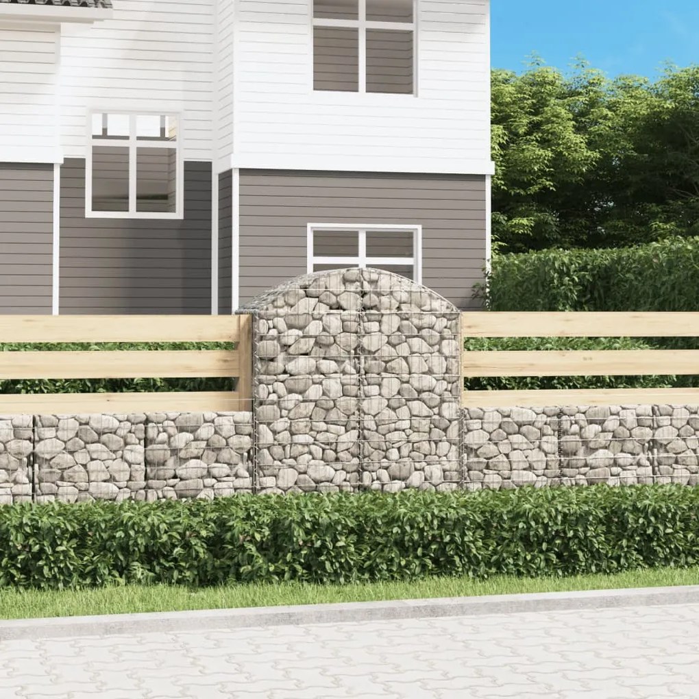 Cesto Gabbione Ad Arco 100x50x120/140 Cm Ferro Zincato /