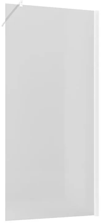 Parete doccia walk-in 77,3 cm cristallo trasparente 6mm profilo bianco Klug