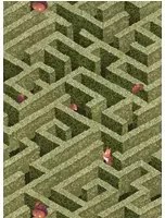 Josephine Munsey Tapete Labyrinth with Squirrel - Olive