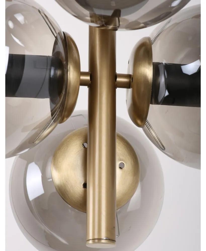 Lampada a sospensione con paralume in vetro grigio-oro ø 15 cm Forte - Squid Lighting