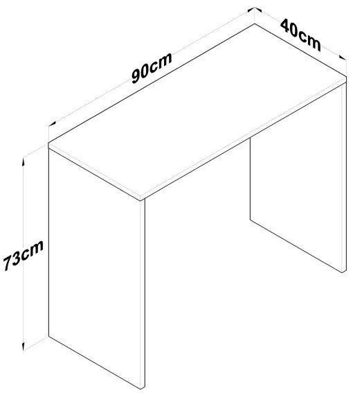 Tavolo da lavoro RANI 90x73 cm marrone