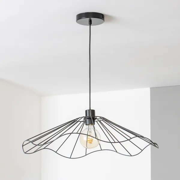Brilagi - Lampadario LED a sospensione su cavo CERIA WIRE 1xE27/40W/230V Ø 60 cm nero