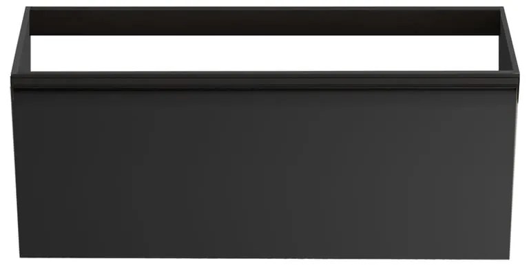 Mobile da bagno sospeso sotto lavabo Fusion L 99.5 x H 40 x P 45.5 cm antracite opaco, 1 cassetto