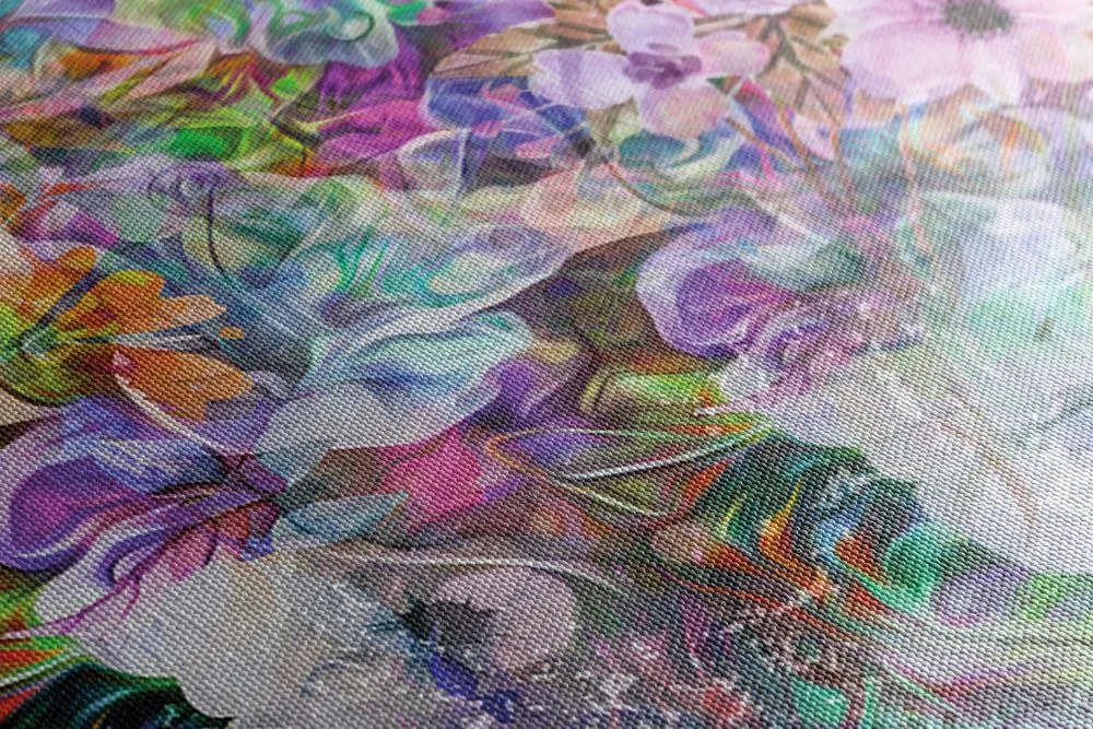 Stampa su tela – Fiori in versione multicolore