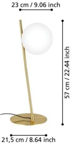 Eglo 900868 - Lampada da tavolo RONDO 1xE27/40W/230V