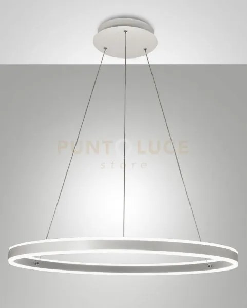 Palau lampadario a sospensione bianca d. 80cm a led 3000k - 64w - 6...