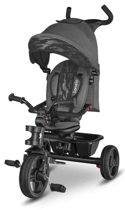 Lionelo - Triciclo per bambini HAARI grigio/nero