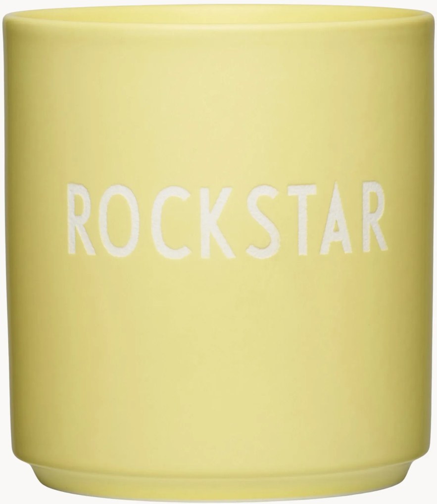 Tazza con scritta Favourite Rockstar