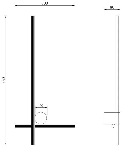 Zuma Line W4101-BK - Applique a LED MILL LED/14W/230V nero