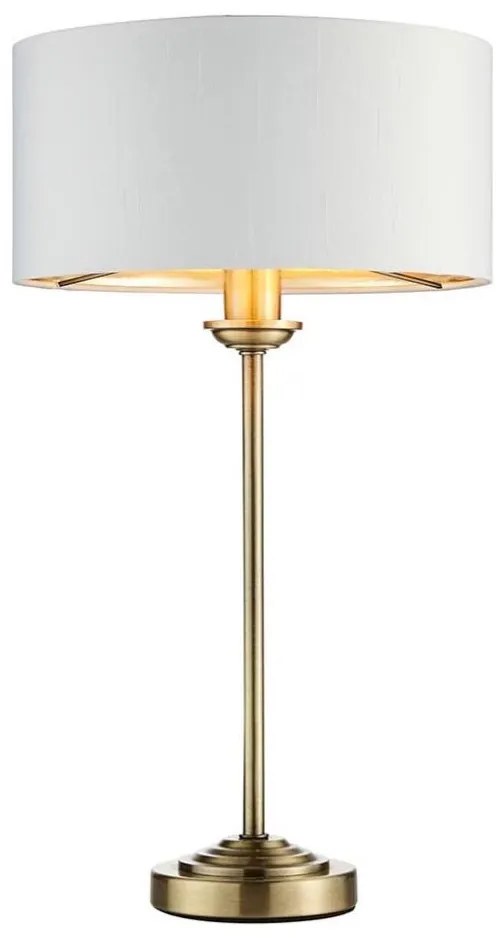 Endon 104054 - Lampada da tavolo HIGHCLERE 1xE14/7W/230V bianco/ottone diametro 25 cm