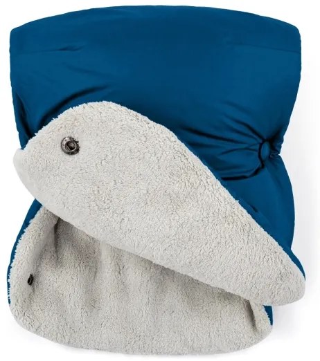 PETITE&amp;MARS - SET Coprigambe per bambini 3in1 JIBOT + stroller mano muff blu