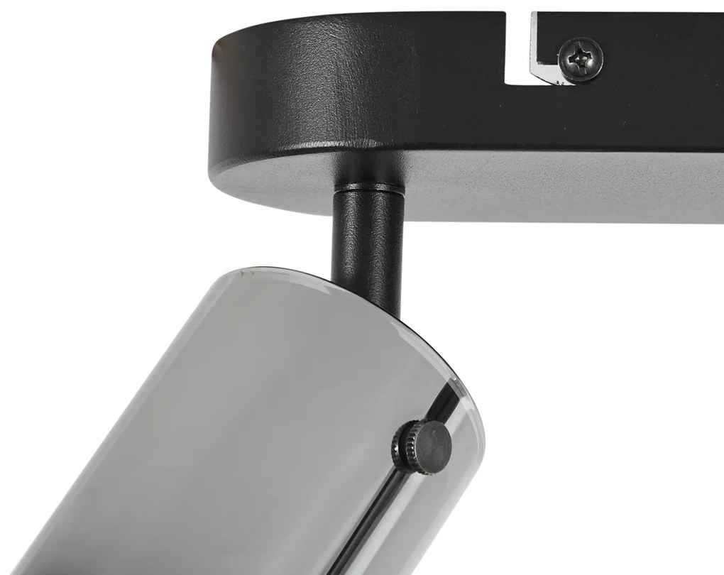 Faretto da soffitto moderno color canna di fucile a 3 luci ruotabile e regolabile - Drain