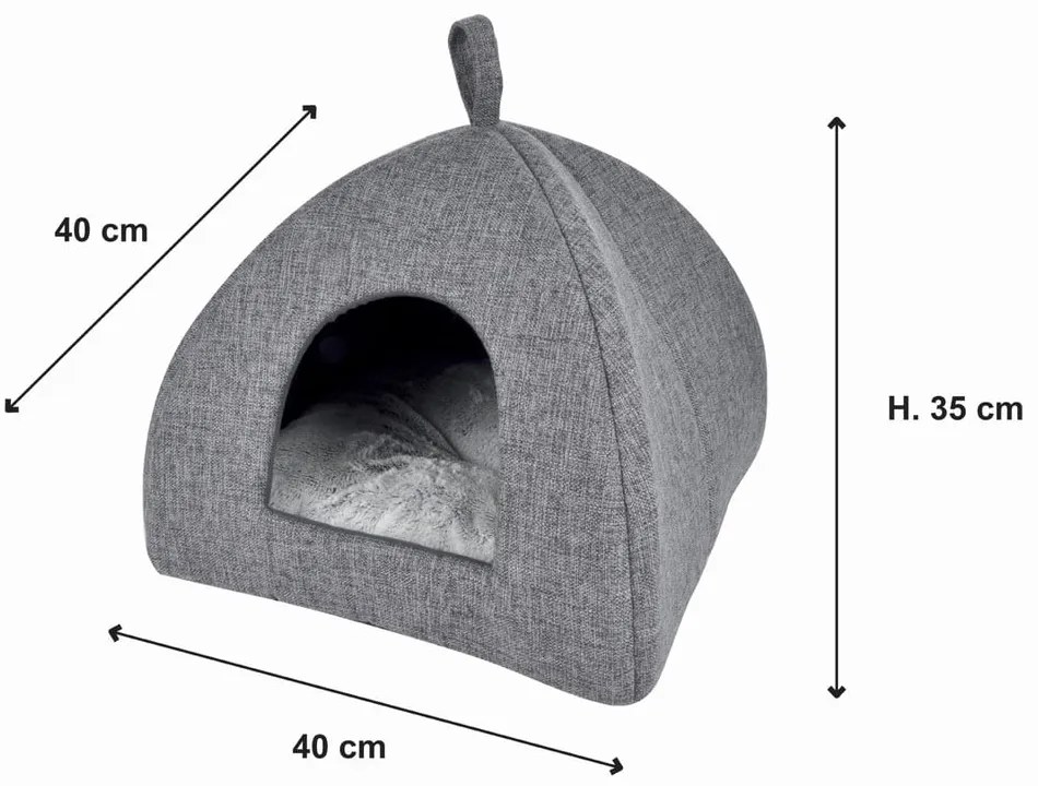 Bozzolo grigio per gatti 40x40 cm - Love Story