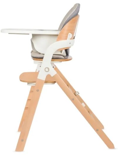 Lionelo - Seggiolone da pranzo 3 in 1 MEGAN Legno Bianco