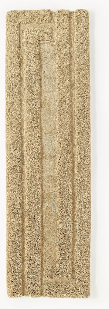 Passatoia soffice a pelo lungo con motivo in rilievo Genève