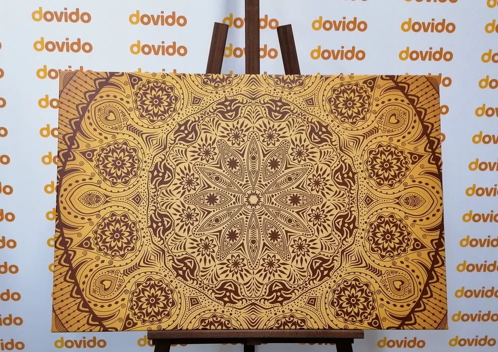 Stampa su tela – Mandala ornamentale con pizzo