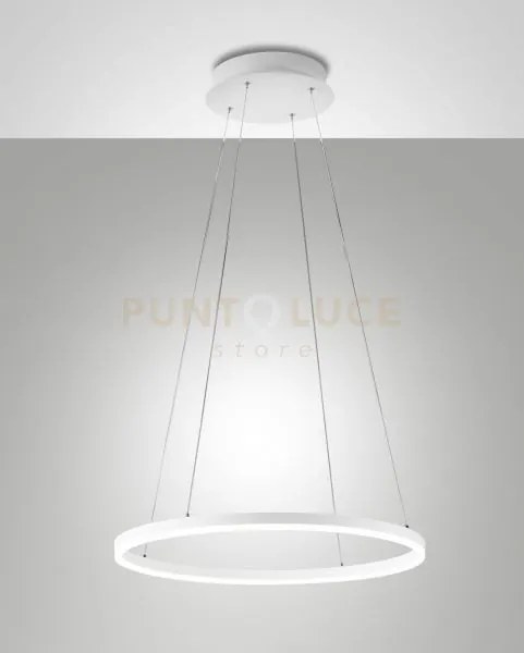 Giotto sospensione bianca d.60cm a led 3000k - 36w - 3780 lm dimme...