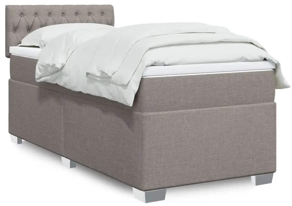 Giroletto A Molle Con Materasso Tortora 90x190 Cm İn Tessuto /
