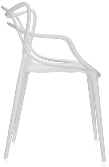 Sedia per casa giardino impilabile - MARK curve Bianco 4 sedie