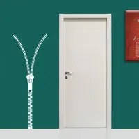 ZIP LINE - Adesivo murale wall sticker in vinile 55x150 cm Colore: bianco