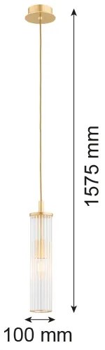 Argon 8489 - Lampadario a sospensione con filo HAMPTON 1xE14/7W/230V oro