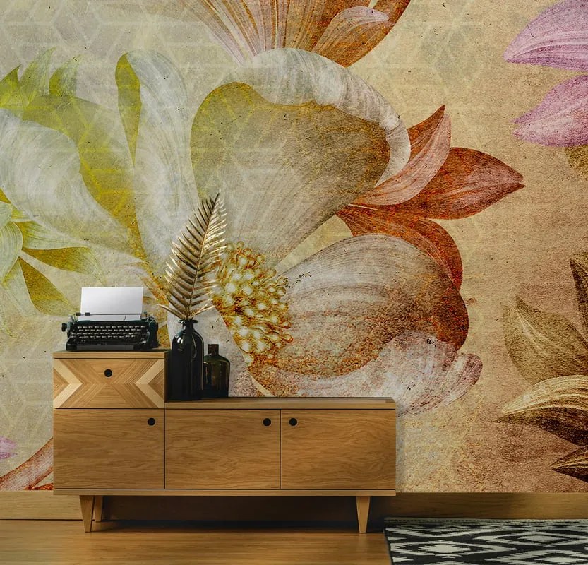 Fotomurale Blooming, oro 450X300 cm