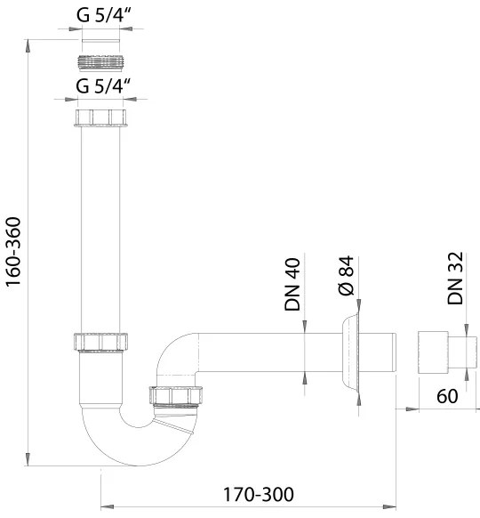 Bruckner - Vasca di raccolta DN40 bianco