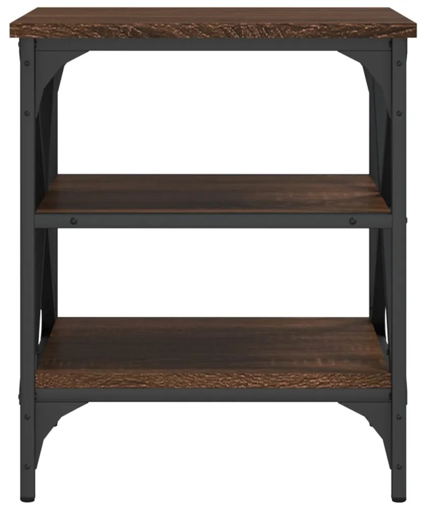 Tavolino da salotto rovere marrone 40x42x50cm legno multistrato