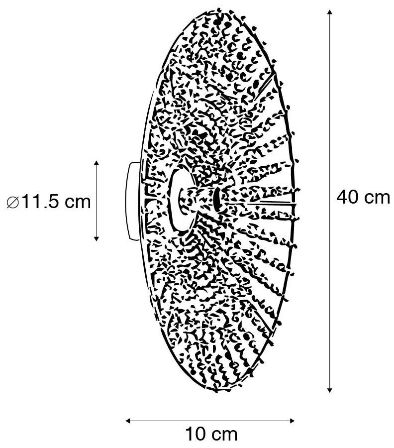 Applique da parete orientale beige con perline - Moti