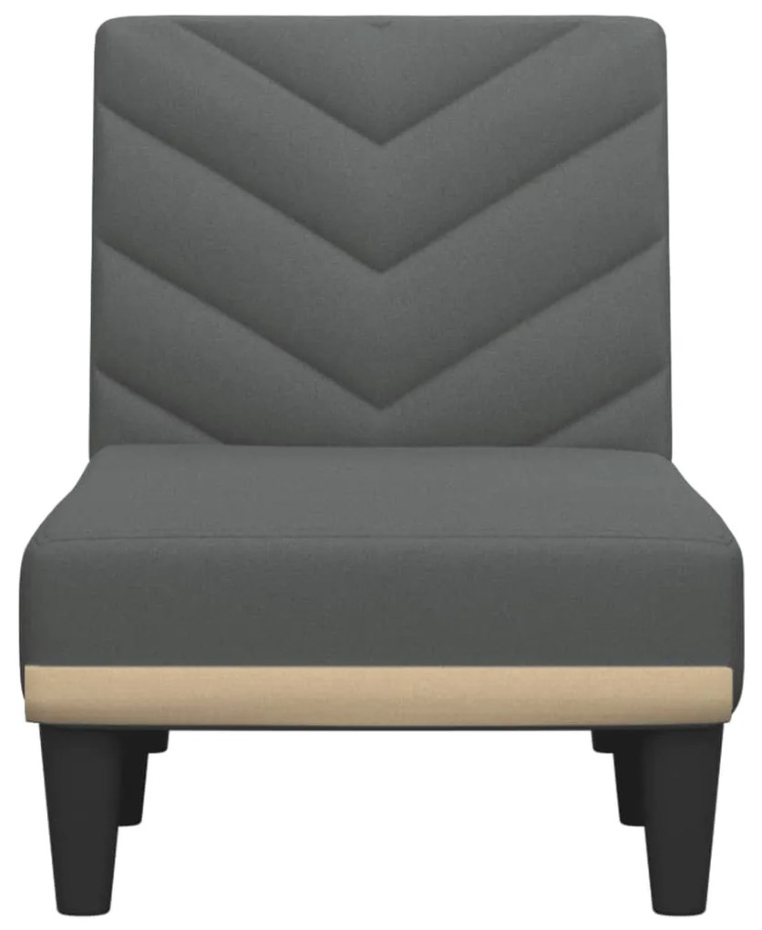 Chaise longue in tessuto grigio scuro