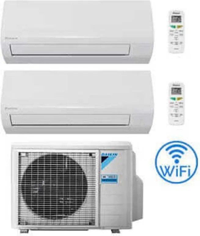 Daikin - Climatizzatore garanzia italia new sensira Wifi Dual Split 7000 + 7000 btu con u.e. 2MXF40A Classe a++/a+
