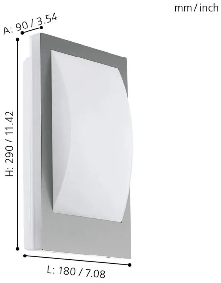 Eglo 97239 - Lampada LED dimmerabile da esterno VERRES-C 1xE27/9W/230V BT IP44