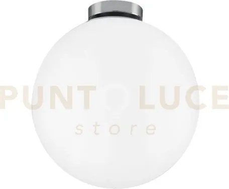 Plafoniera city sfera bianca 1 luce attacco e27 30x30x32cm in vetro...