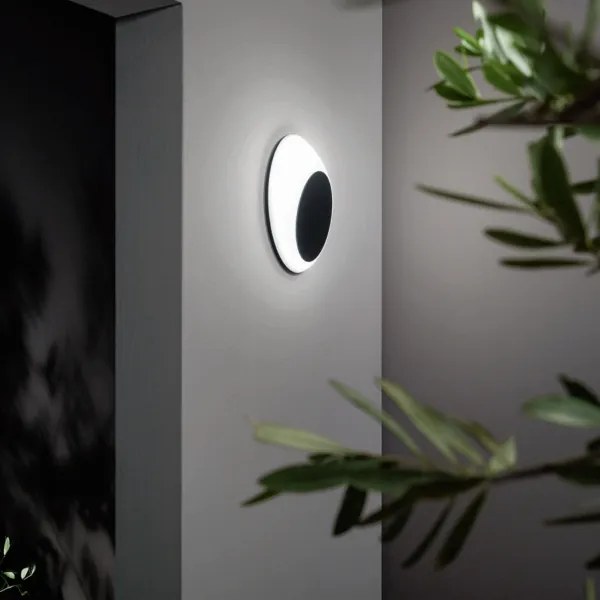 Applique 17x5 cm SHELL in alluminio Nero