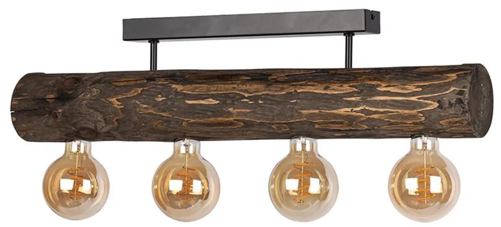 Spot-Light DO6997456 - Lampadario a soffitto TRABO 4xE27/60W/230V pino